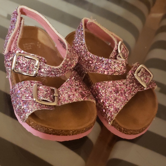 pink sparkly sandals